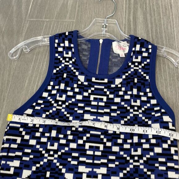Parker Sweater Knit Geometric Calypso Combo Print BodyCon Racer Back Mini Dress - Picture 15 of 16